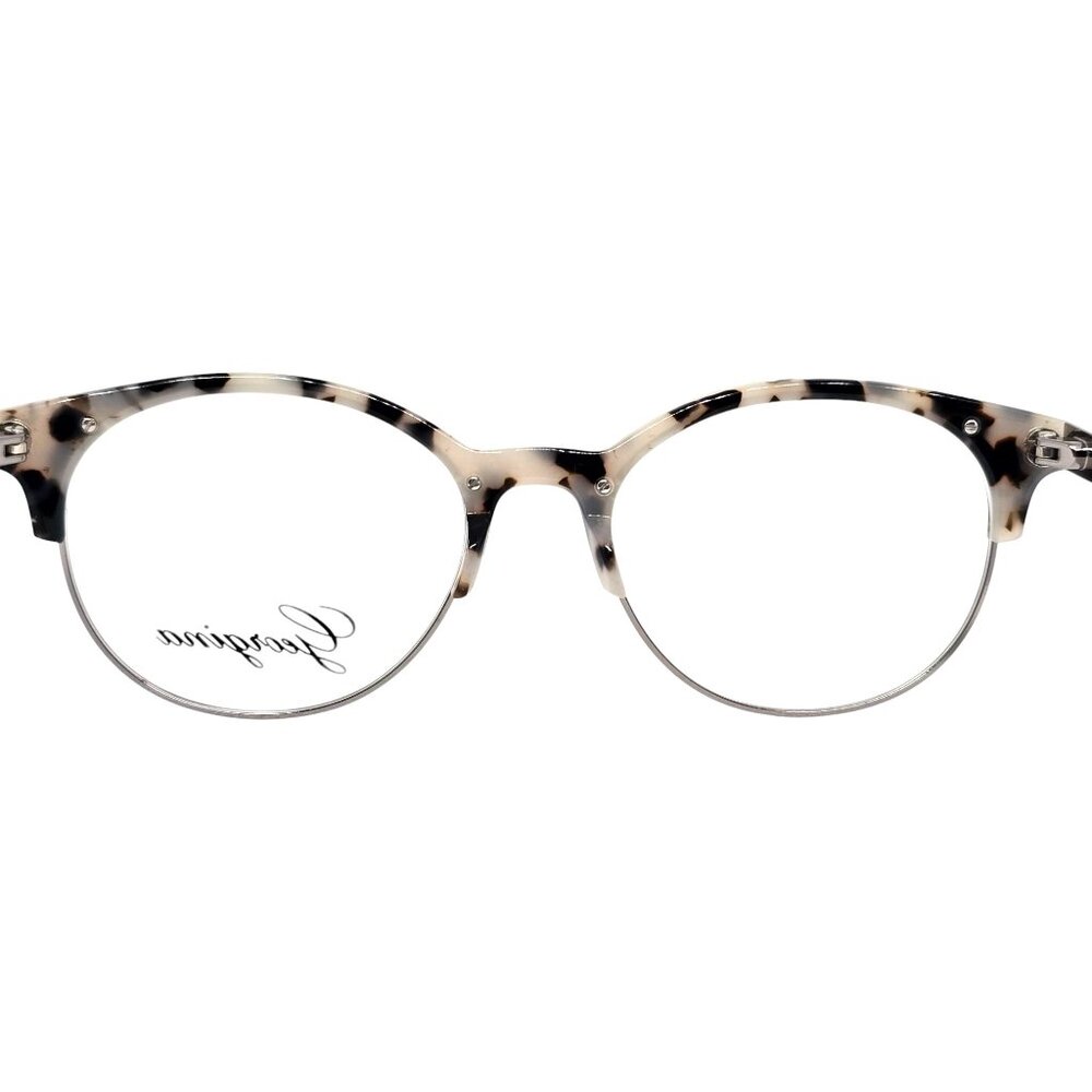 Georgina Womens Tortoise Shell Round Eyeglass Frames With Metal Bridge 51-18-145